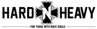 the logo for hard n heavy on a black background